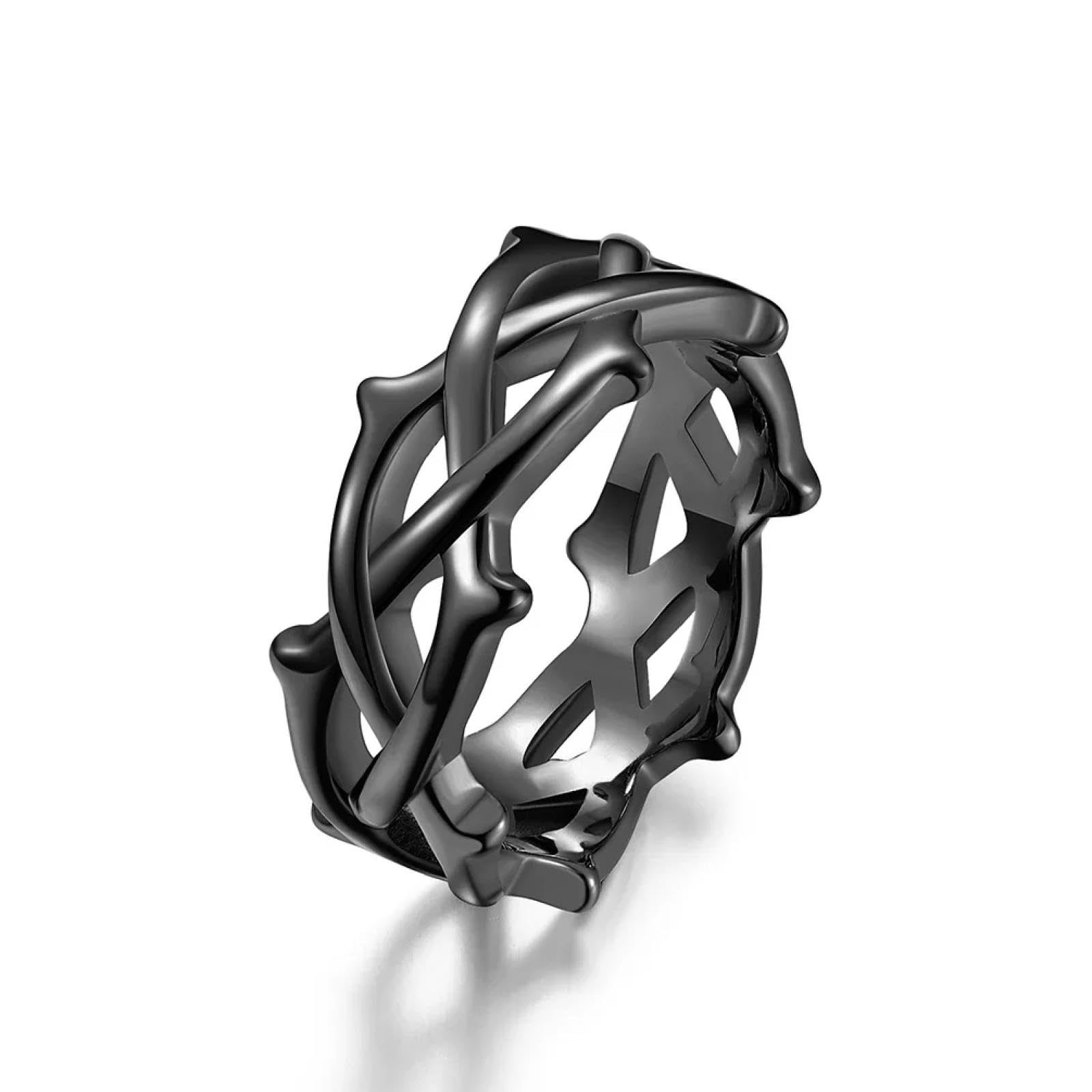 Ring Ringe Damen Bijouterie Herren Europäischer Und Amerikanischer Geflochtener Ring Mit Rankenmuster, Stilvoller, Trendiger Handschmuck