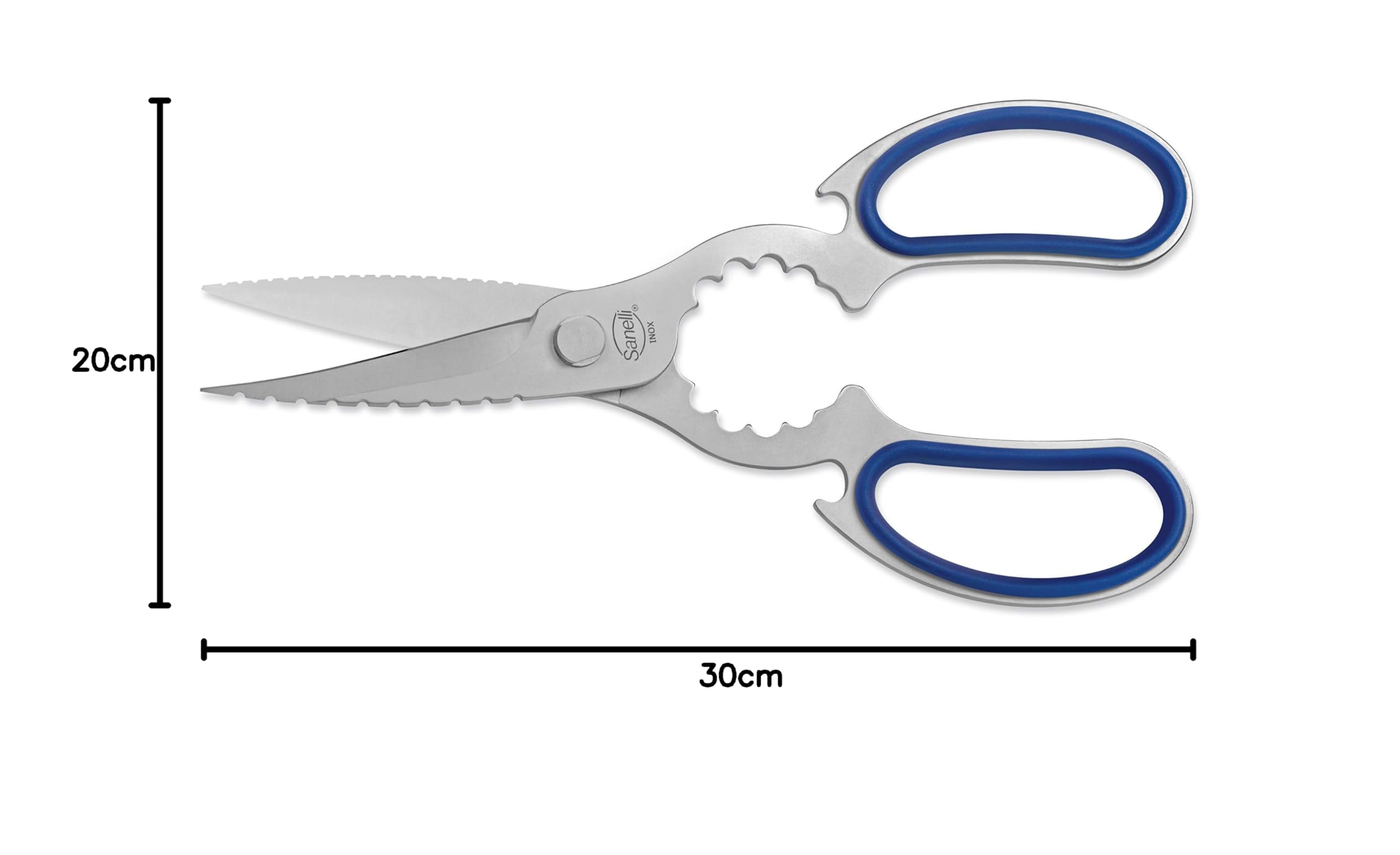 Sanelli 385220 - Tijeras de pescar profesionales y modernas, 20 cm de longitud, multicolor