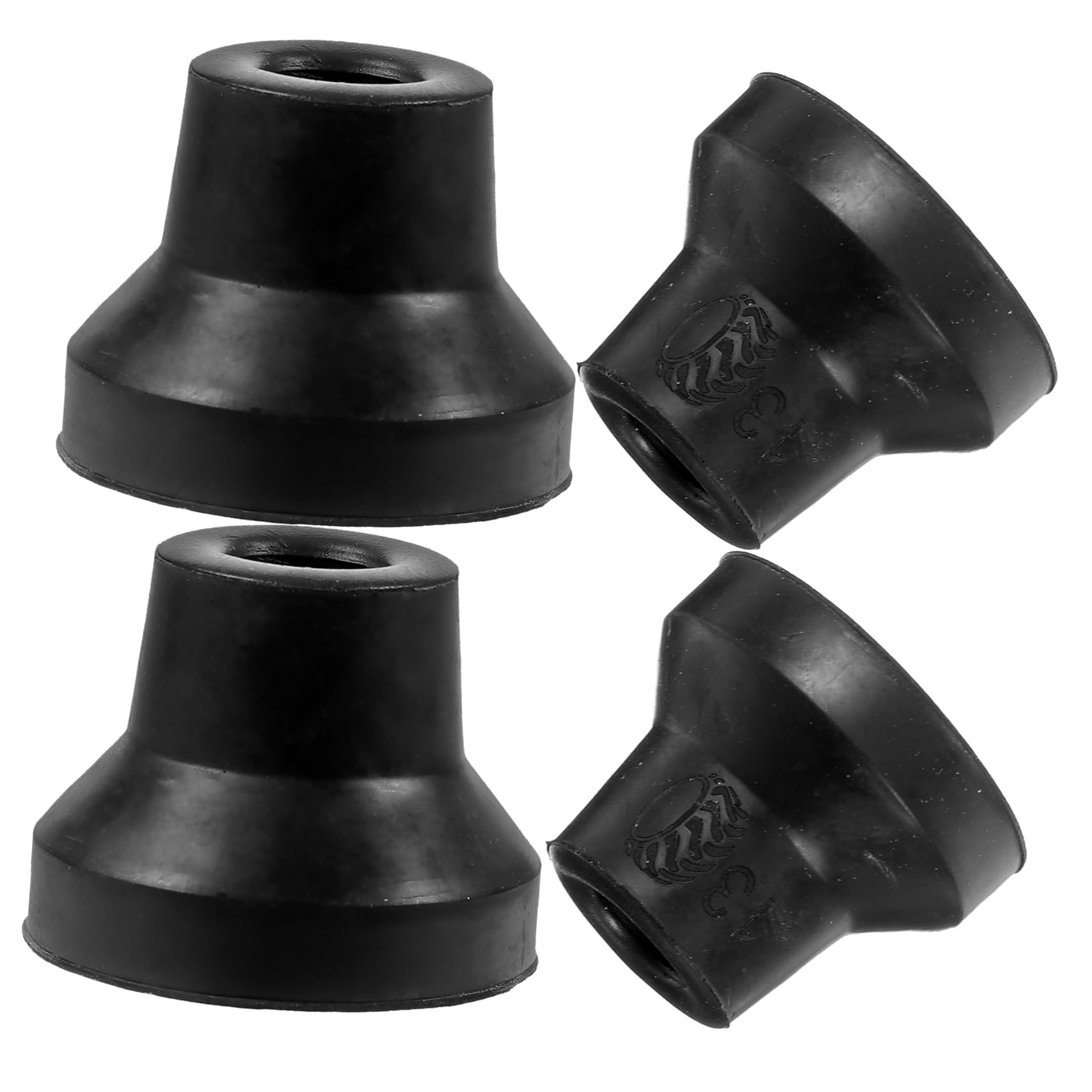 FRCOLOR Trekking Pole Tips 4pcs Crutch Accessories Anti-Skid Crutch Foot Pad Walker Tips Cane Replacement Tips Cane Tips for Ice Rubber Cane Tips