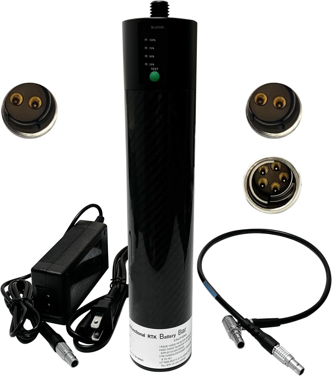 20000mah GPS Pole Battery Compatible with Topcon,5 Pin-12V Power Stick Battery Pack for GPS Power Stick BL20000 Battery