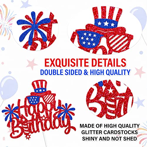 Independence Day Birthday Cake Decoration 4Th Of July Independence Day Patriotic National Day Theme For Kids Boy Girl Men Women Happy Birthday Party Supplies #TOP1