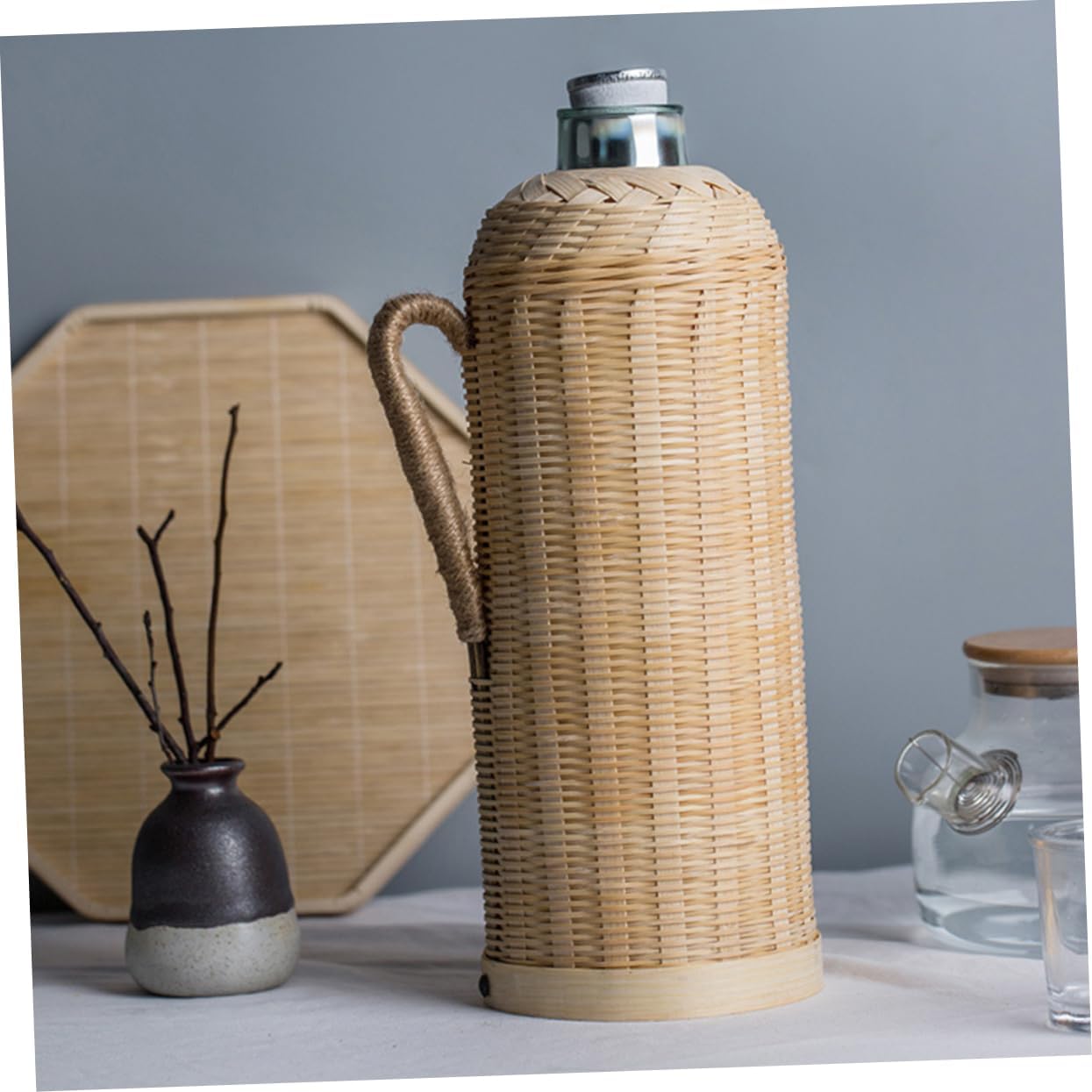 UPKOCH 1pc Traditional Hand-made Thermal Kettle Insulated Water Bottle for Home Use Vintage Design Material for Hot Water and Decoration