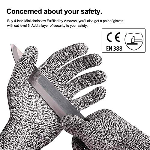 Mini Chainsaw Cordless Power Chain Saws, 4-Inch Portable 24V Electric Chainsaw, Pruning Shears Chainsaw for Courtyard Tree Branch Wood Cutting