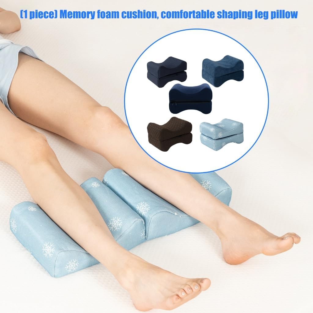 Double Purpose Leg Comfort Pillow Constructed from Skin Safe Polyester Fiber Fabric