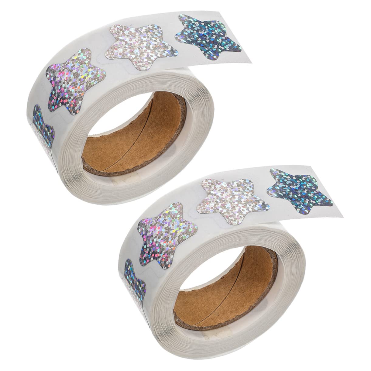 Operitacx 4 Set Adesivi Stella Glitter Autoadesivi in Pvc Etichette Decorativi Riflettenti Per Ricompense Per Scuola Regali E 2 * 4