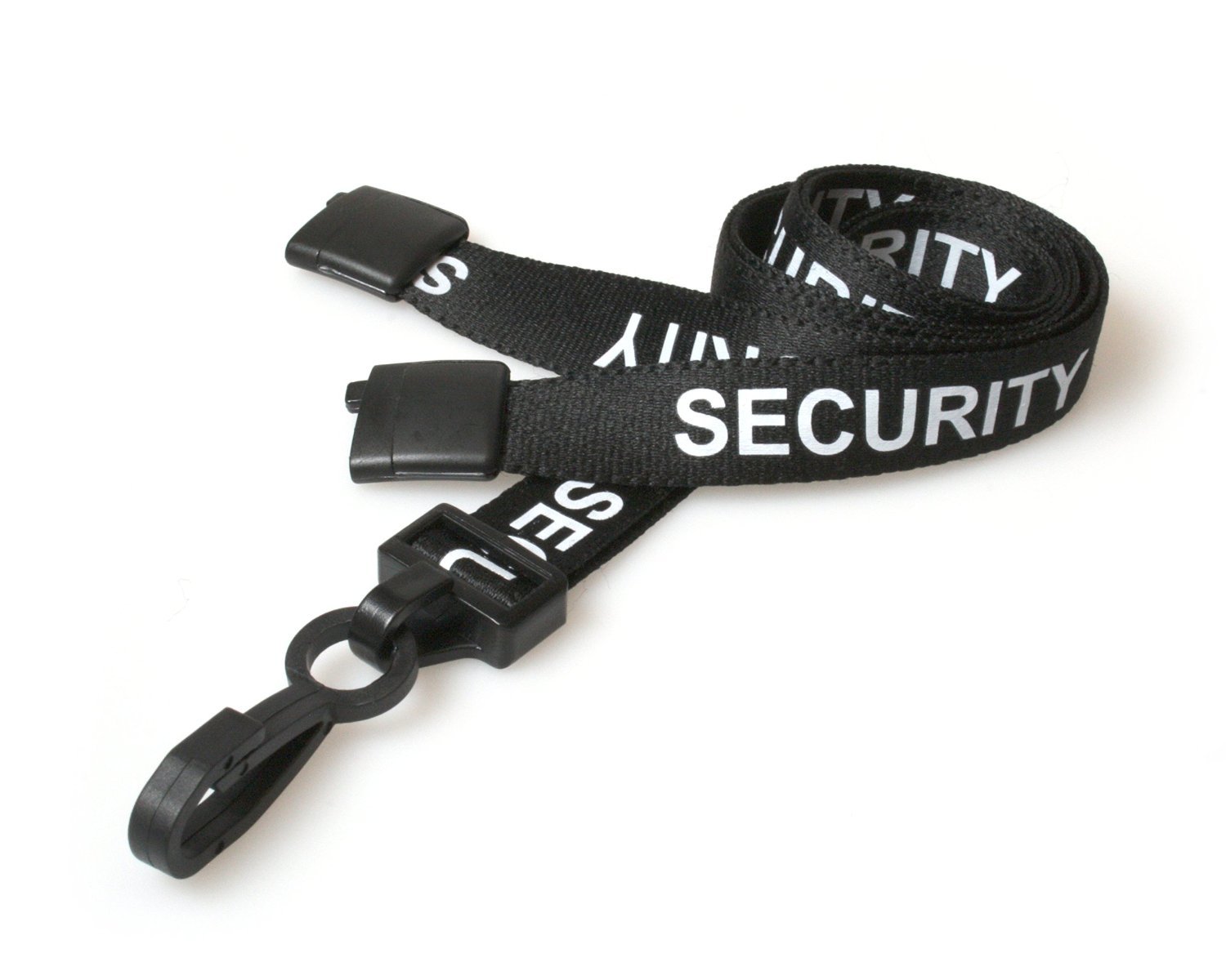 Customcard ltd¨ Pre Printed Black Security Safety Neck Strap Lanyard with Safety Breakaway - Pack 10
