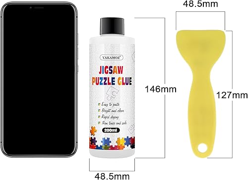 Miniatura 9 de YAKAMOZ Pegamento de rompecabezas actualizado con nuevo cabezal de esponja para adultos y niños, pegamento transparente soluble en agua, para