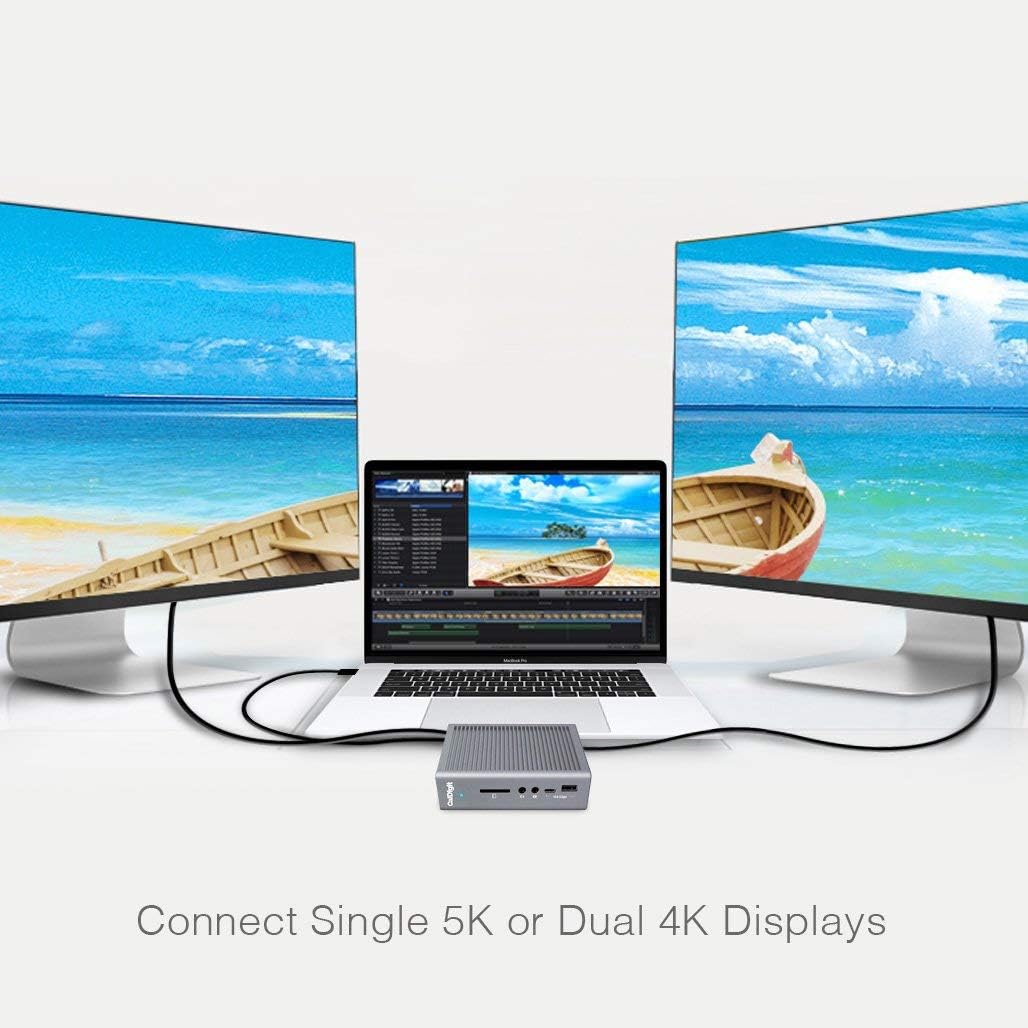 Uр Tо 40% оƒƒ CalDigit TS3 Plus Thunderbolt 3 Dock - 87W Charging, 7X USB 3.1 Ports, USB-C Gen 2, DisplayPort, UHS-II SD Card Slot, LAN, Optical Out, for 2016+ MacBook Pro & PC (Space Gray - 0.7m Cable)(Renewed)