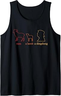 Ram A Lamb A-Dingdong Funny Retro Vintage Tank Top