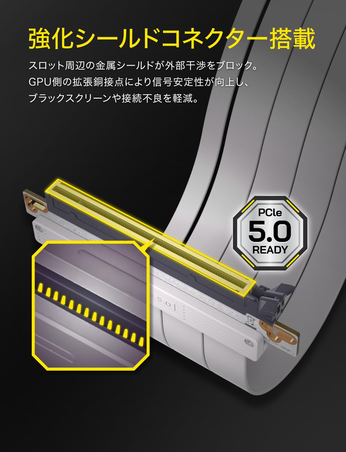 Amazon.co.jp: EZDIY-FAB PCIe 5.0 x16 ライザーケーブル 30cm 180度