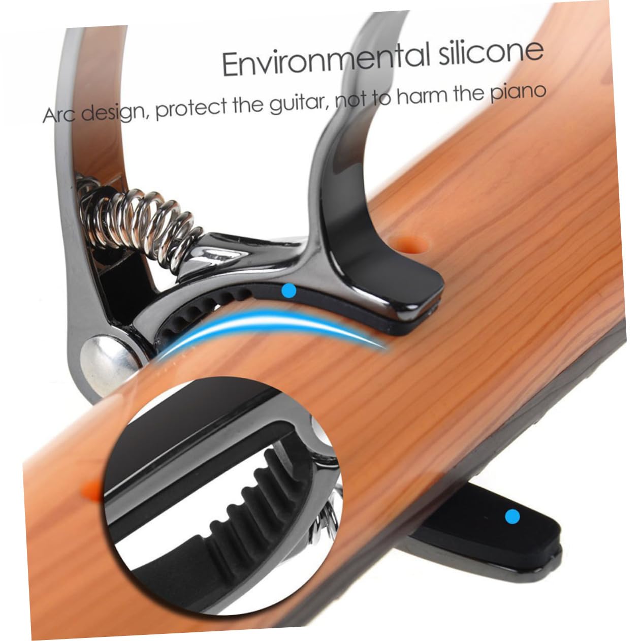 Toddmomy Lightweight Classical Metal Guitar Capo Sound Tuning Tool for Acoustic Electric Guitars Ukulele and More Black Changes Durable Spring Design Easy One Handed Operation