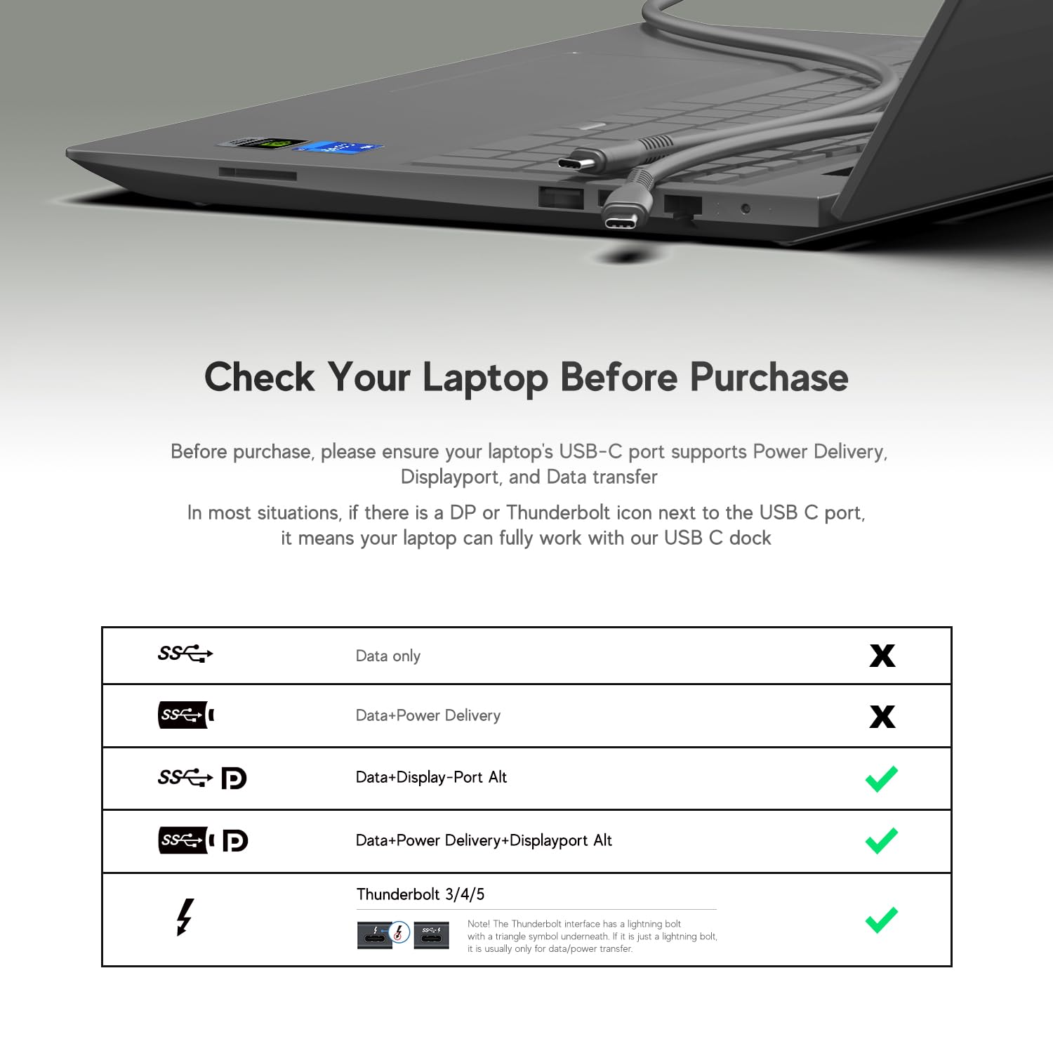 HKY Kfz-Ladegerät für Laptop USB-C Typ C 65 W 45 W für Chromebook Acer 11 13 R13 14 15 CB311 CB314 CB315 CB315-1H C771 C733 N16Q10 N17Q9 N17Q5 und andere Laptops