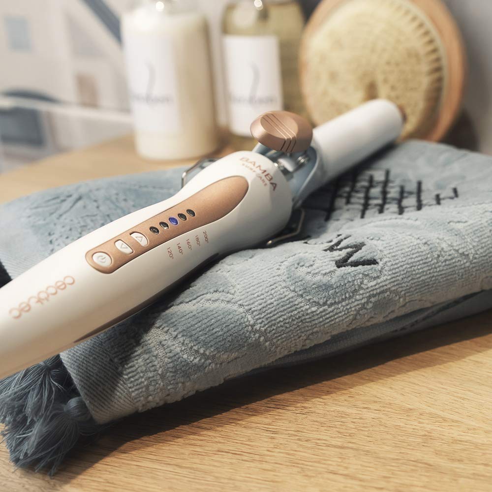 Cecotec fer à boucler Bamba SurfCare 790 Curly, Revêtement en Kératine et huile d’Argan, Température ajustable de 120º à 200 ºC, 5 réglages de température, Fonction d’auto-déconnexion