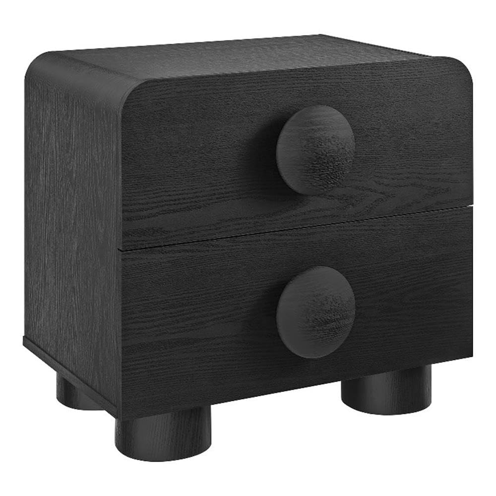 Modway Sonnet 2-Drawer Nightstand in Black