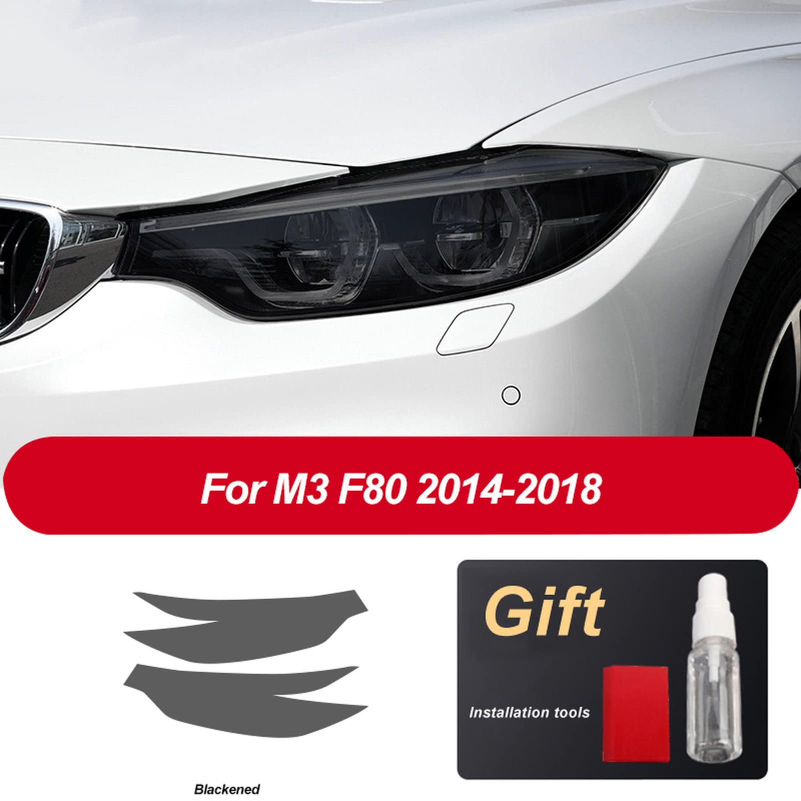 Film Protecteur Phares TPU Noir Transparent Pour Porsche Macan 2014-2021 – 2 Pièces, Anti-Rayures, Anti-Pierres, Pose Facile