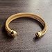 Heavstjer Fashion 18K Gold Plated Adjustable Arm Wristband Mesh Twist Open Cuff Bracelet(Gold)