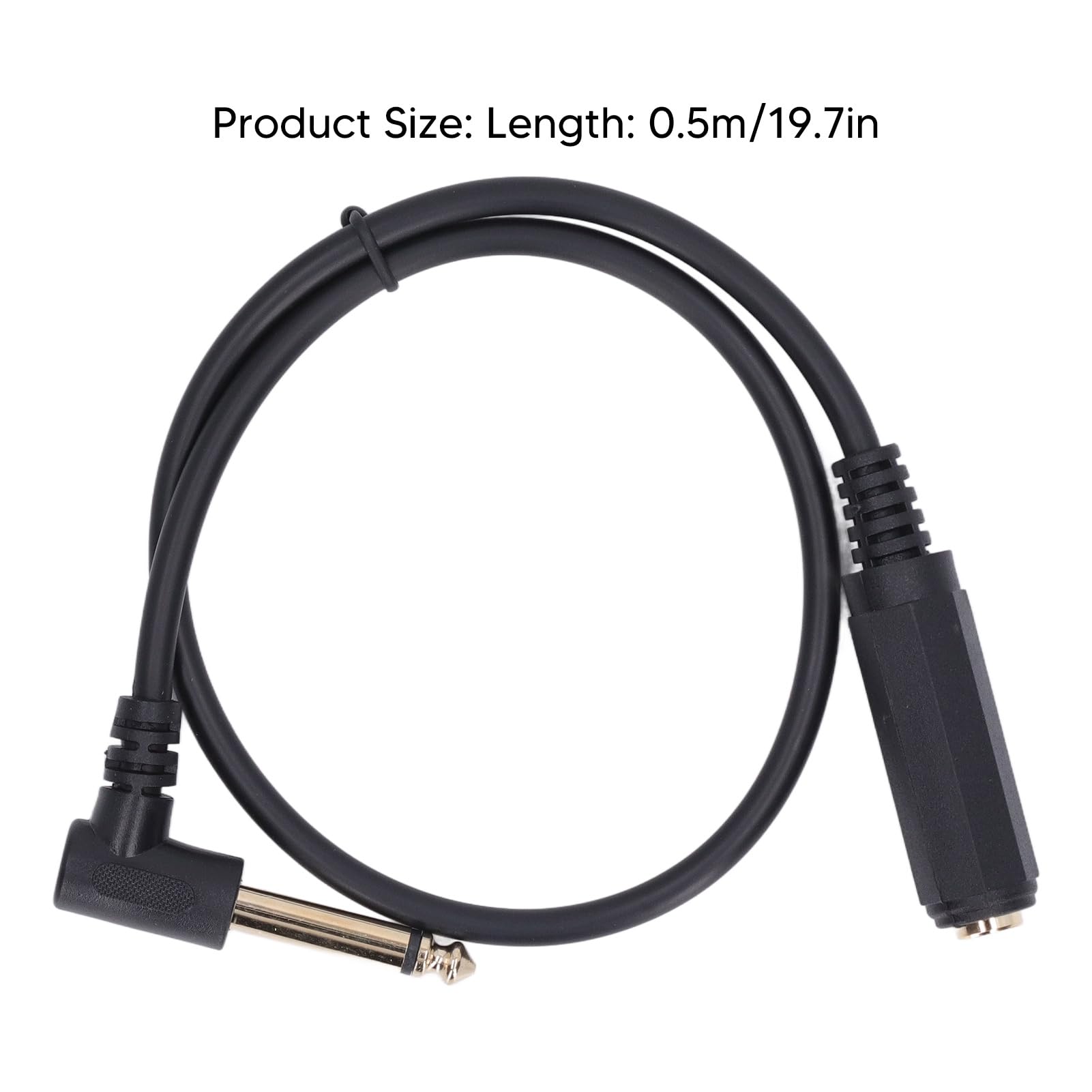 Stereofoniczny Kabel Audio, 0,5 M 1/4 Cala Mikrofonowy Kabel Audio, Mono Pod Kątem Prostym 6,35 Mm Stereofoniczny Przedłużacz Męski na żeński do Mikrofonu