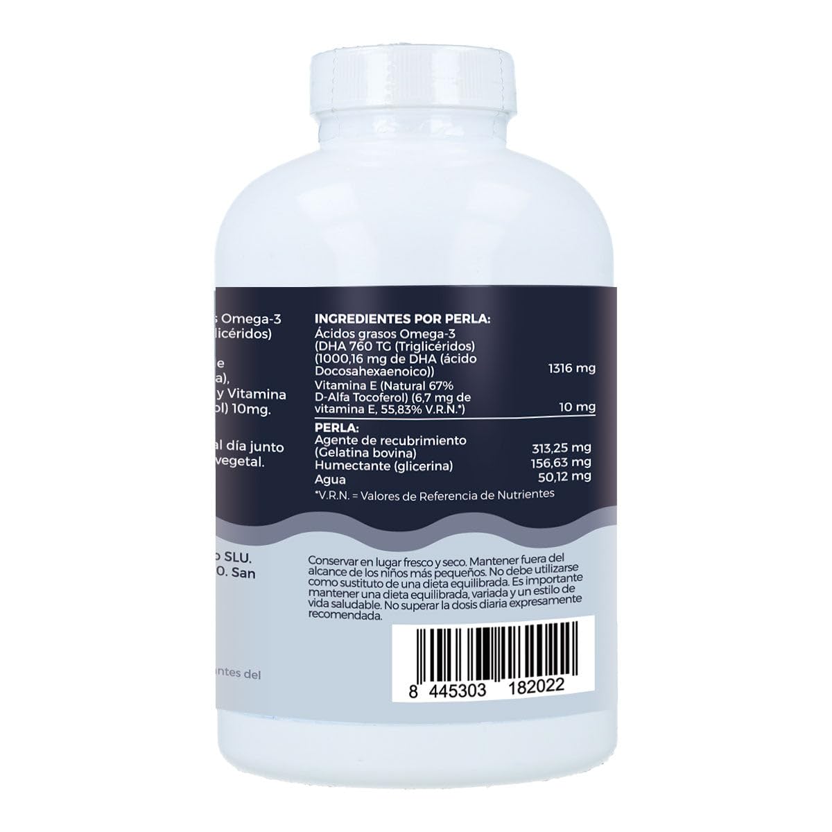 PLANETA HUERTO | Omega 3 DHA 1000 mg 150 Perlas - Omega 3 Alta Potencia para la Salud Cerebral, Visual y Fetal