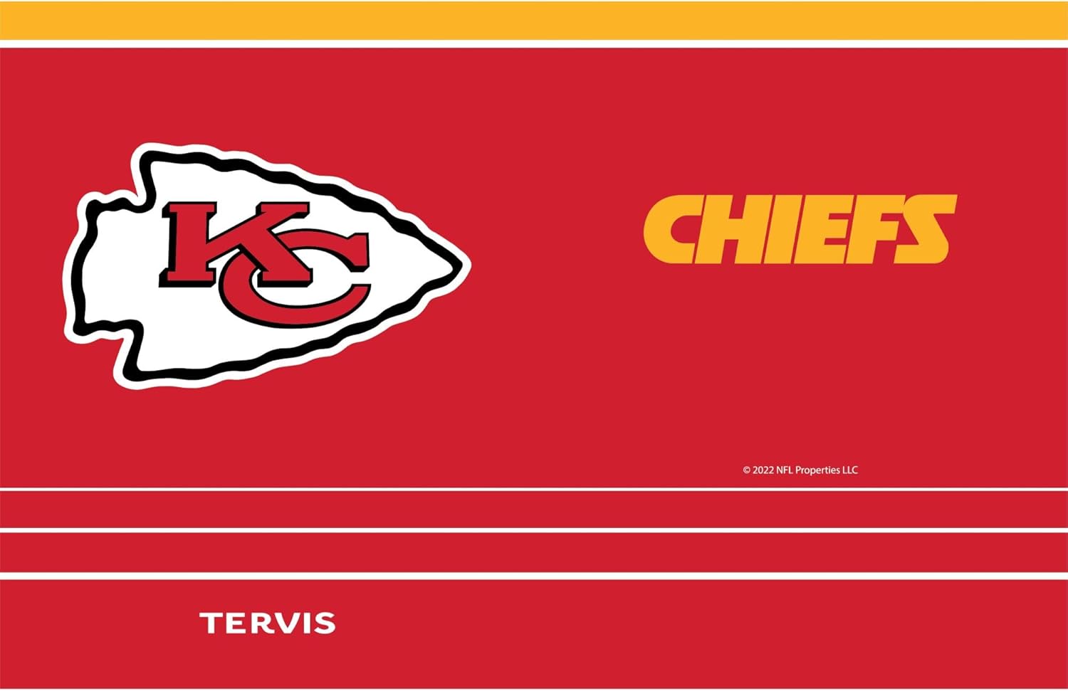 Tervis Traveler NFL Kansas City Chiefs - MVP Triple Insulated Tumbler Travel Cup Keeps Drinks Cold & Hot, 30oz, Stainless Steel - Image 2