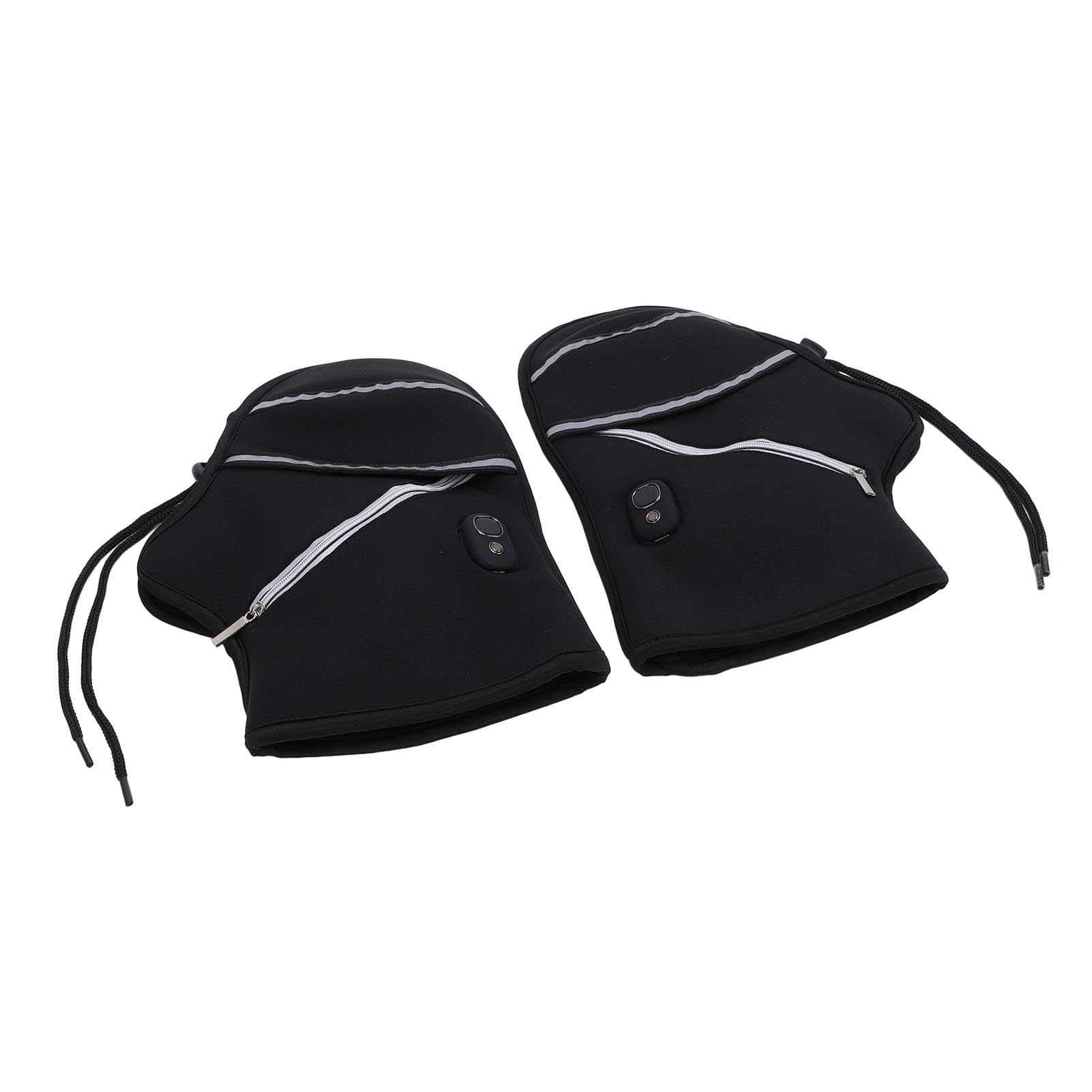 Paire de gants chauffants pour vélo électrique - Coupe-vent - En tissu et peluche