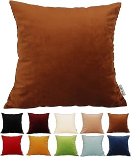 TangDepot Solid Velvet Throw Pillow Cover/Euro Sham/Cushion Sham, Super Luxury Soft Pillow Cases, Many Color & Size Options - (26