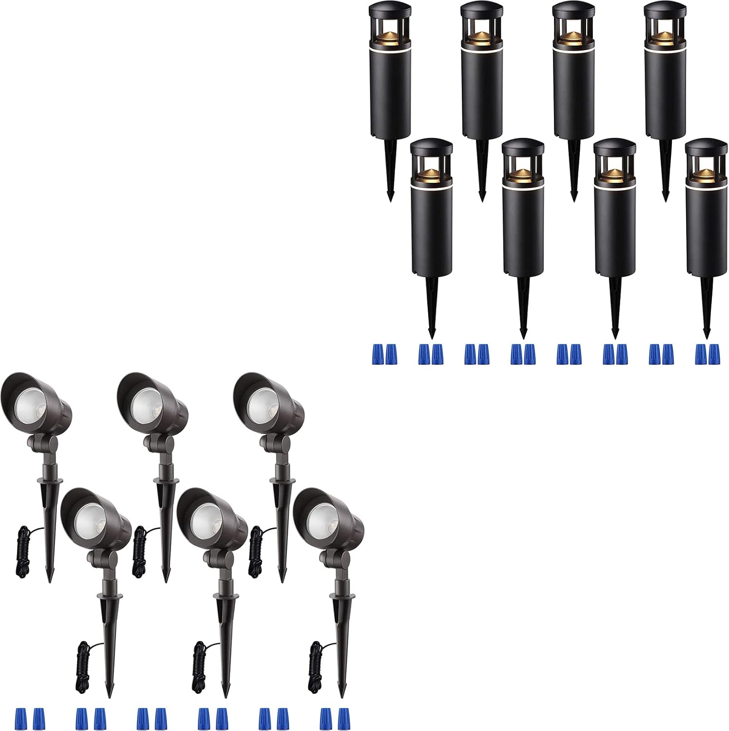 LEONLITE Landscape Spotlight Bundle Pathway Lights, 6Pack Low Voltage LED Landscape Spotlight