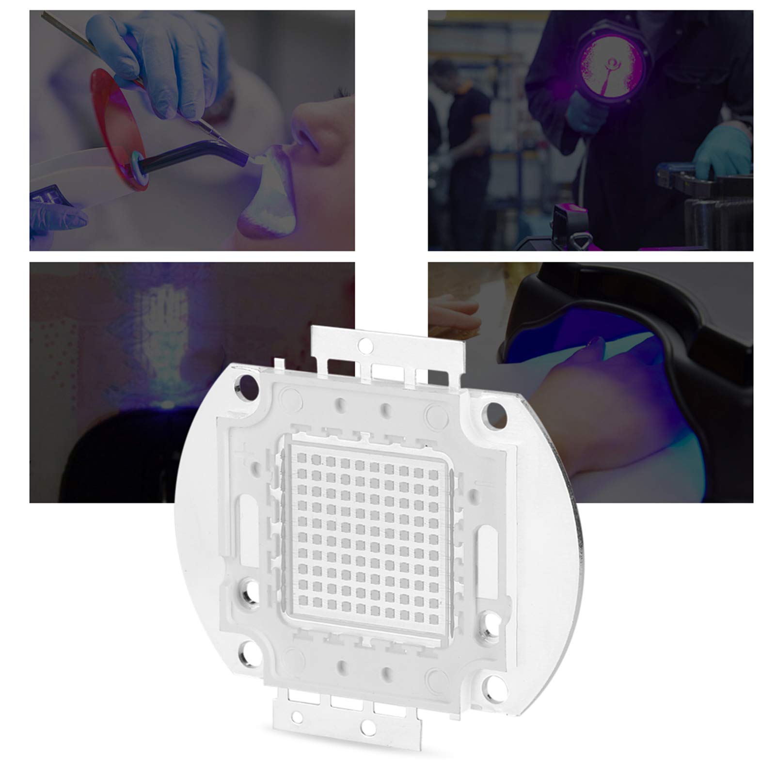 YWBL-WH Lumières Ultraviolettes LED 100W, Haute Puissance, Pilote à Courant Constant 395-400Nm, pour Usage Domestique