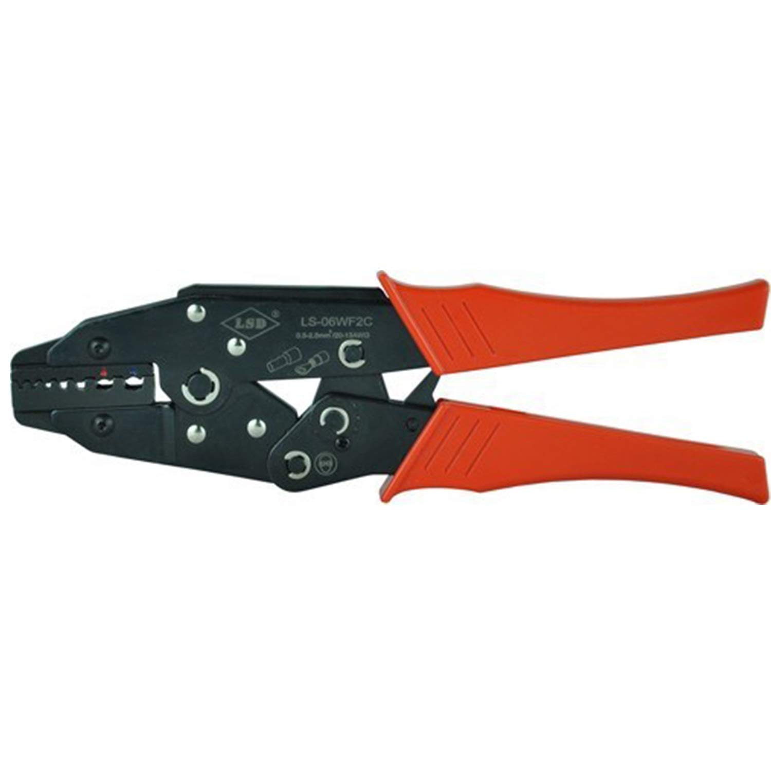 Pince à sertir coaxiale à cliquet en acier au carbone pour câble 0.5-2.5 mm2