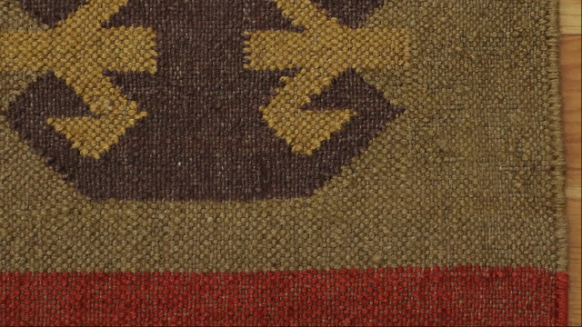Tapete kilim reversible 91x152 cm diseño geométrico multicolor miniatura 7