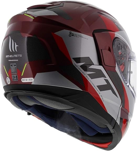 MT HELMETS ATOM SV TRANSCEND F5 GLOSS RED : Amazon.it: Auto e Moto