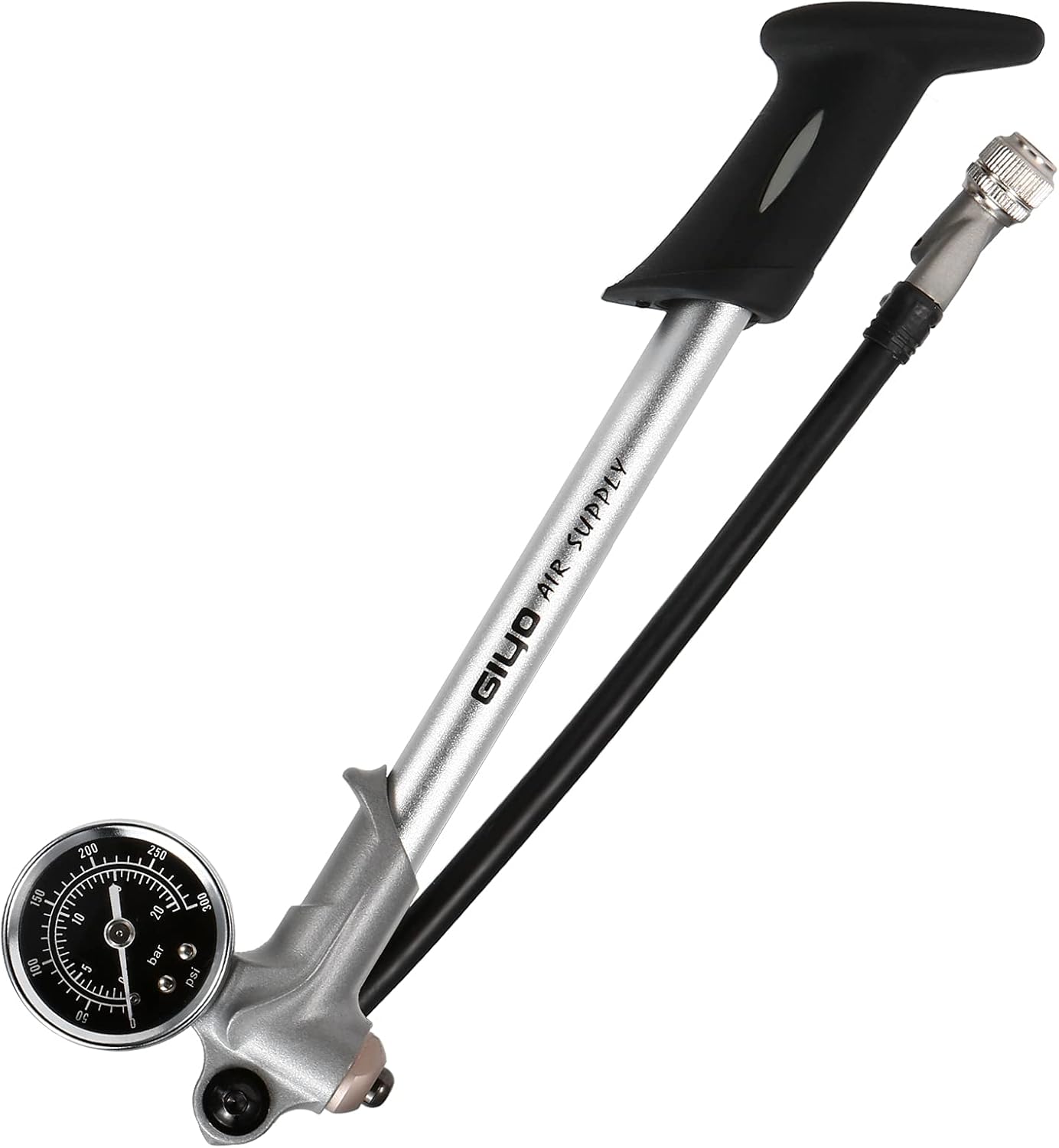 300PSI Front Fork and Gauge Front Suspension Pump High Pressure Shock Pump Schrader Valve Bicycle Air Shock Pump MTB Mountain Bike