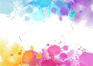 BELECO 5x3ft Fabric Colorful Paint Splatter Backdrop Art Party Painting Splash Background Abstract Graffiti Style Dress for a Mess Paint Party Decor Banner Birthday Photoshoot YouTube Studio Props