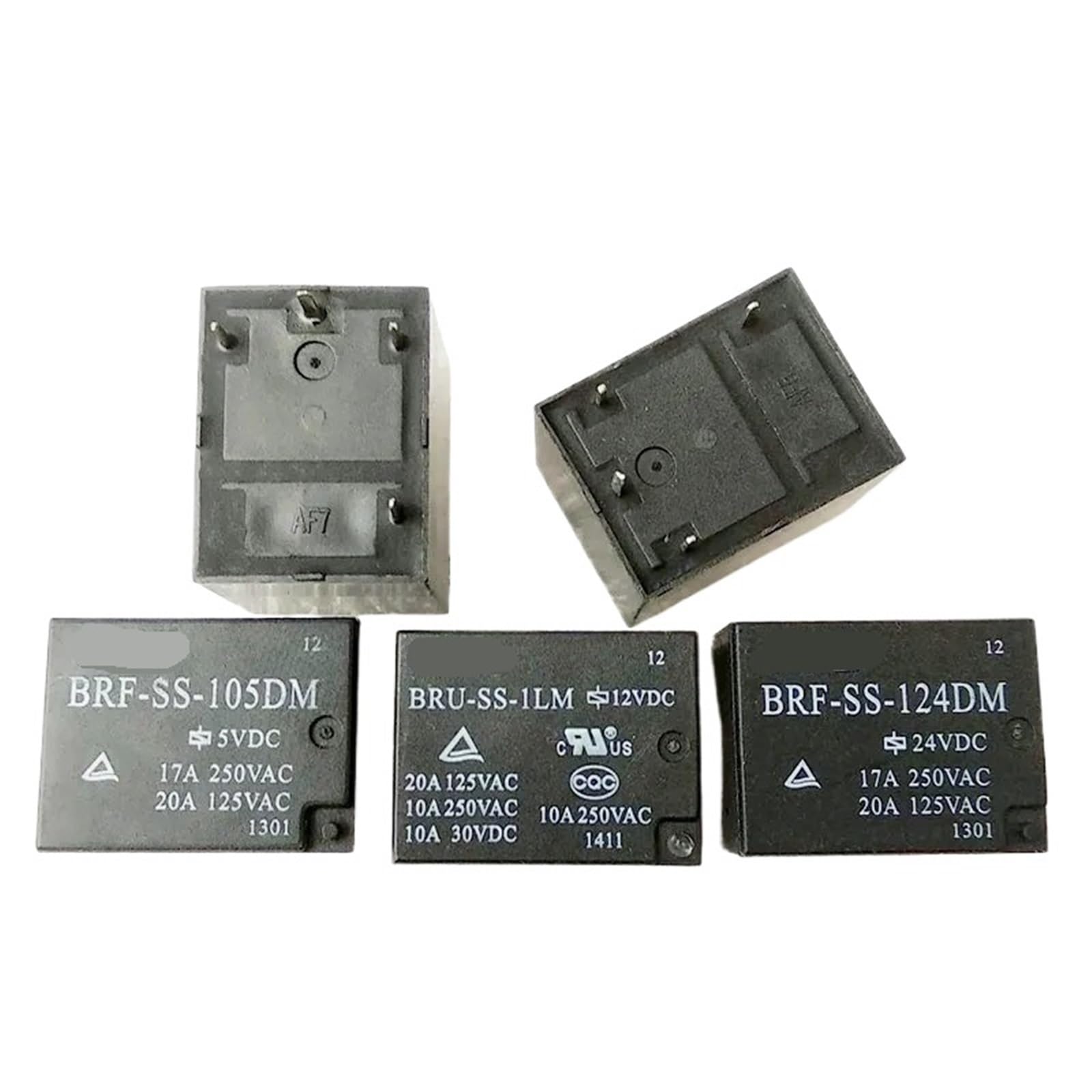 NWPNLXEA 1Pcs BRF-SS-105DM BRF-SS-112DM BRF-SS-124DM 4PINS 17A 5VDC 12VDC 24VDC Power Relay(5V)