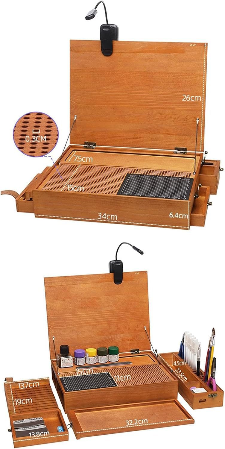 Tavolo da lavoro per modellismo con luce, banco da lavoro multifunzionale portatile per progetti fai da te, artigianato e modellismo