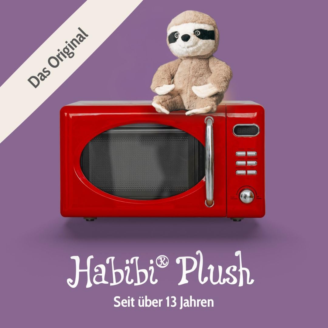 Habibi Plush Premium – 1947 leniwiec, z wyjmowaną poduszką z ziarnami – termoizolująca/poduszka rozgrzewająca do podgrzewania w kuchence mikrofalowej/piekarniku..