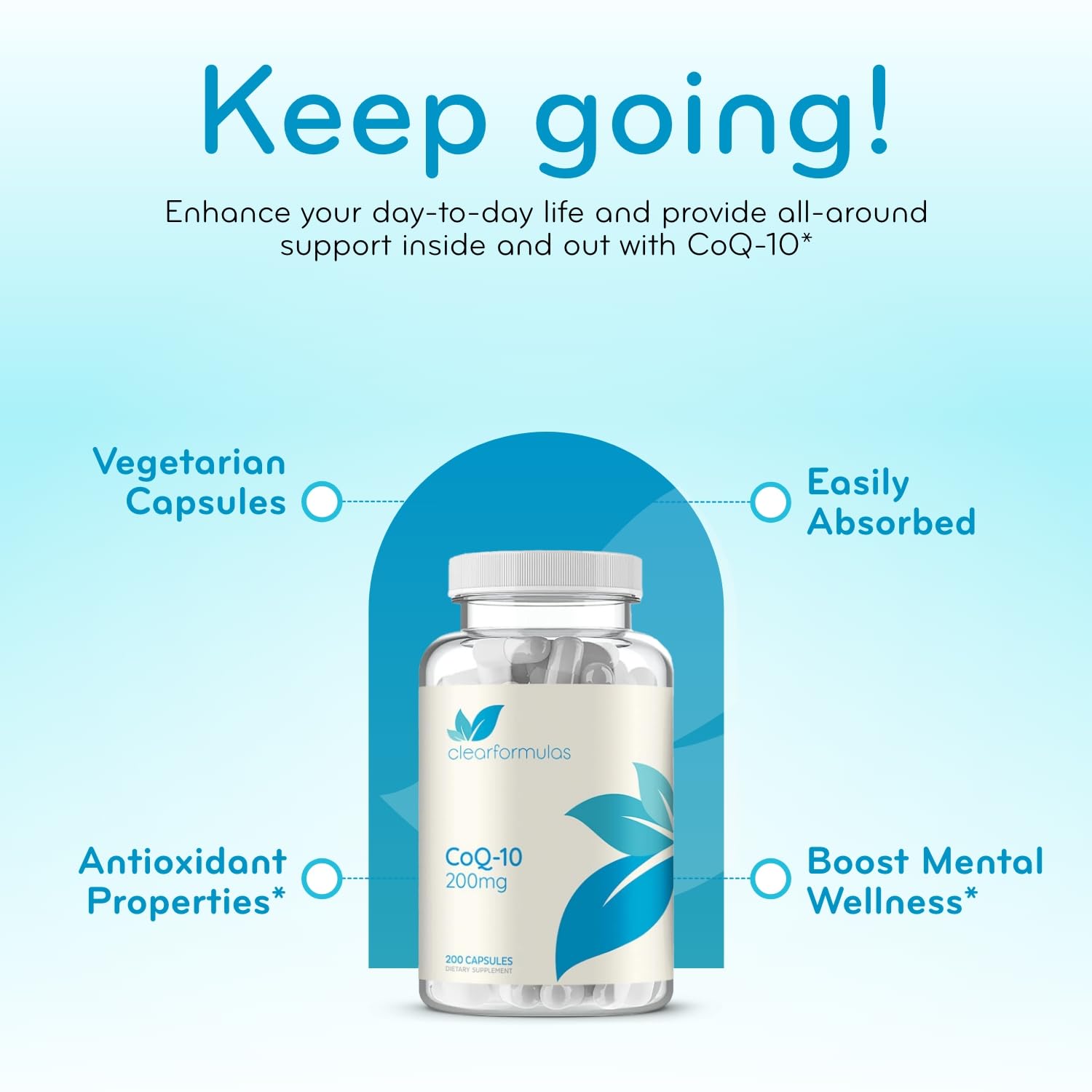 Quick Absorption CoQ10 200mg - Coenzyme Q10 200mg Potent Antioxidant for Heart Energy and Aging Support - High Stability CoQ10 Ubiquinone Capsules - Made in a cGMP US Lab (400 Servings) — Amazon image 4