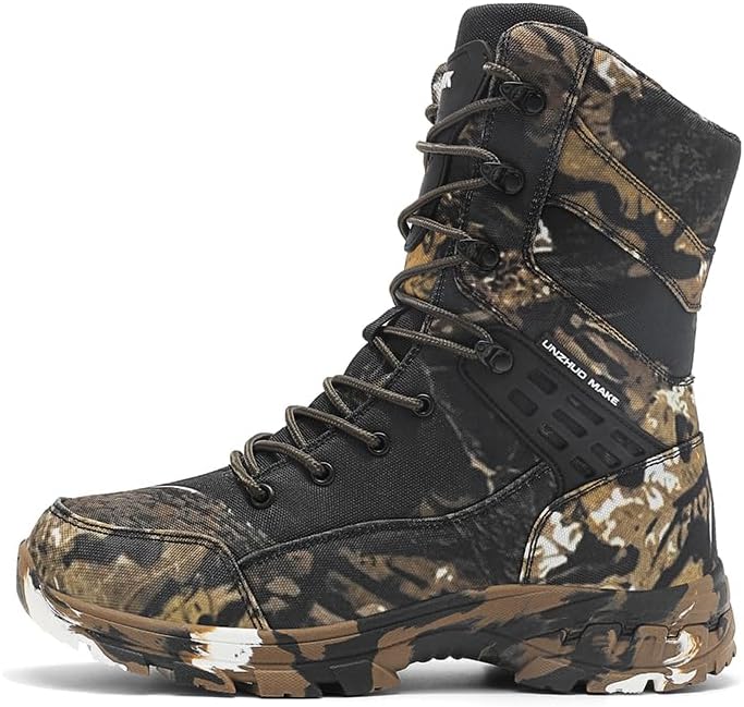 Hiking Boots for Mens Tactical Shoes High-Top Lace-Up for Camping Trekking and Mountaineering Outdoor Sport Work