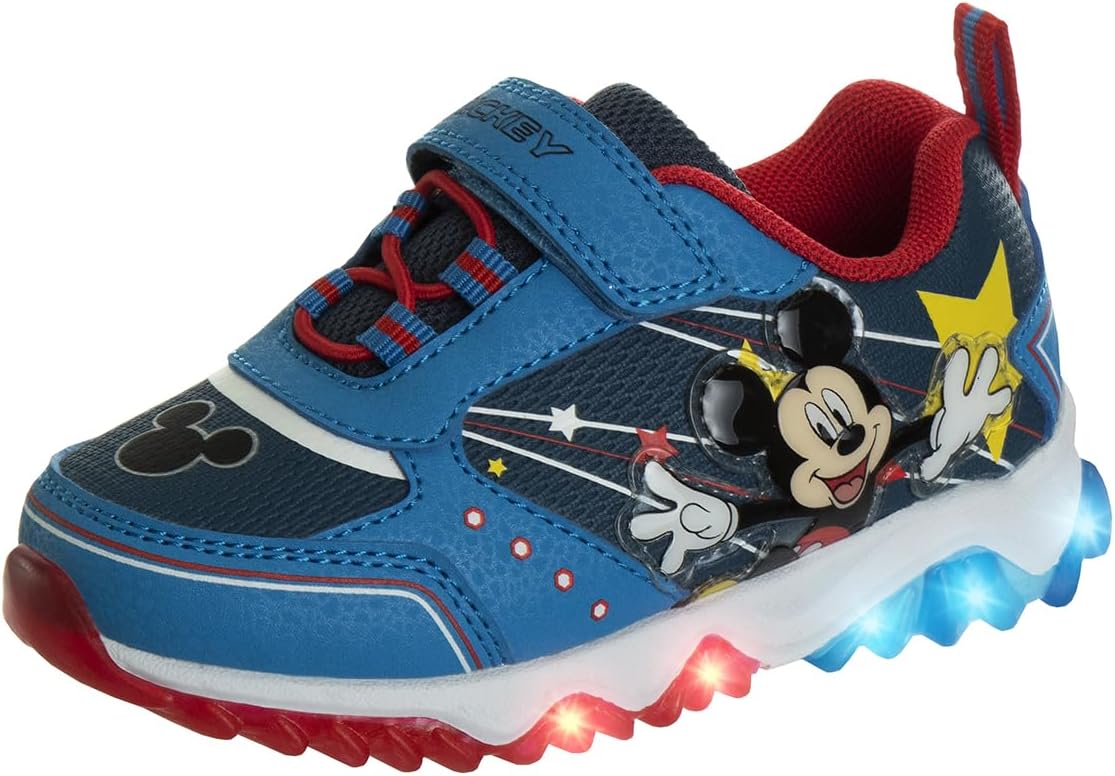 JosmoUnisex-Child Sneaker to Mickey Mouse Boys Shoes - Slip-On Laceless Light-Up Sneakers (Toddler/Little Kid)