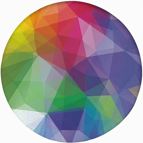 Vista 30 de Mantel redondo abstracto ajustado con borde elástico, estampado de flores, estampado tradicional, de poliéster, se adapta a mesa redonda de 36