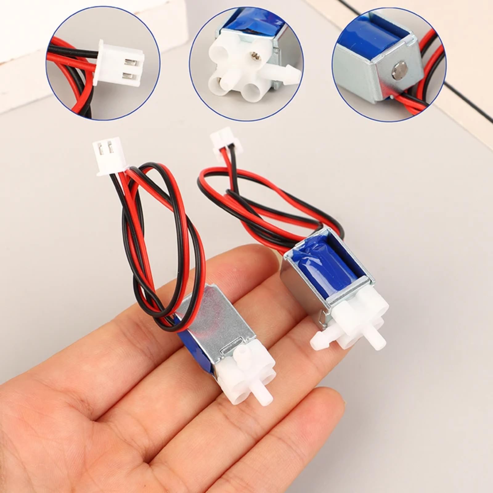 Mini électrovanne 2 positions 3 voies, 100mA 0,6W Soupape d'échappement électromagnétique Micro-électrovanne à réponse rapide Normalement ouverte pour Industrie, Laboratoire(DC 6V)