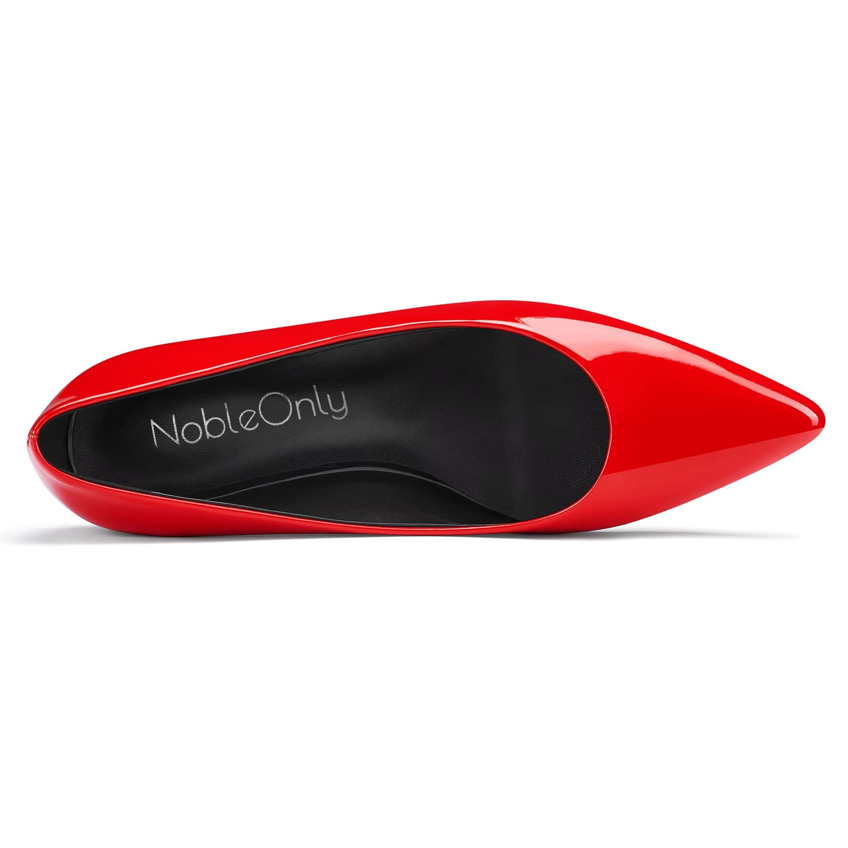 NobleOnly Mujer Gatito Bajos Heel Puntiaguada Punta Pumps Slip-on de Boda Oficina 3.5 CM Heels Zapatos