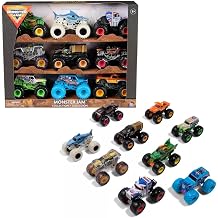 Monster Jam 164 Scale Diecast Monster Truck Collection 9 Pack - Limited Set Including Grave Digger, Megalodon, Erroco, and More - Official Spin Master Toy
