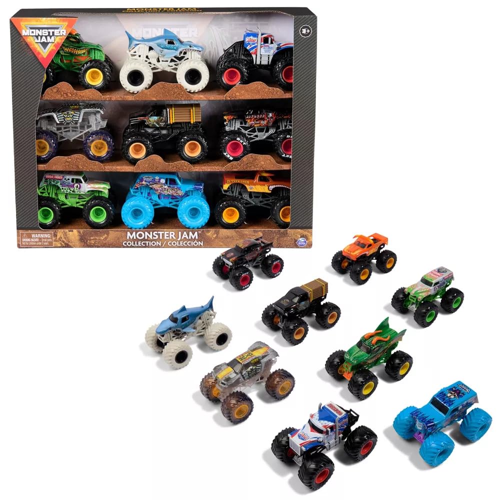 Monster Jam 1:64 Scale Die-Cast Monster Truck Collection 9-Pack