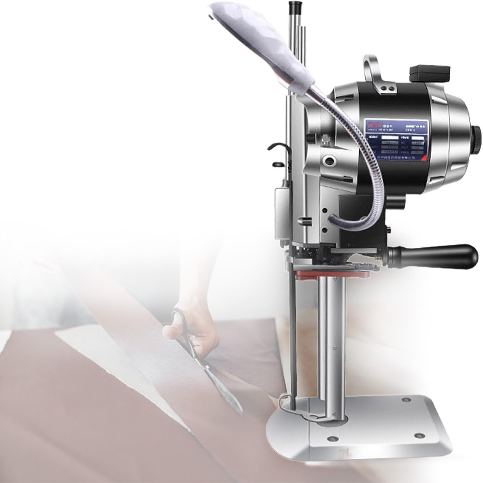Elektrischer Vertikaler Stoffschneider,Stoffschneidemaschine,1100W Stoffschneidemaschine Mit Geradem Messer,vertikale Elektrische Schere,for Stofftextilien,Papier,Leder,Gummi Und Teppich 6inches