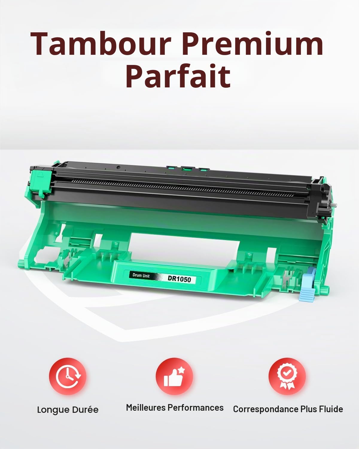 DR-1050 Tambour Compatible pour Brother DR1050 Tambour TN-1050 Toner pour MFC-1910W DCP-1612W DCP-1610W DCP-1510 MFC-1810 HL-1110 HL-1210W DCP-1512 HL-1212W HL-1112 (1 Pack)