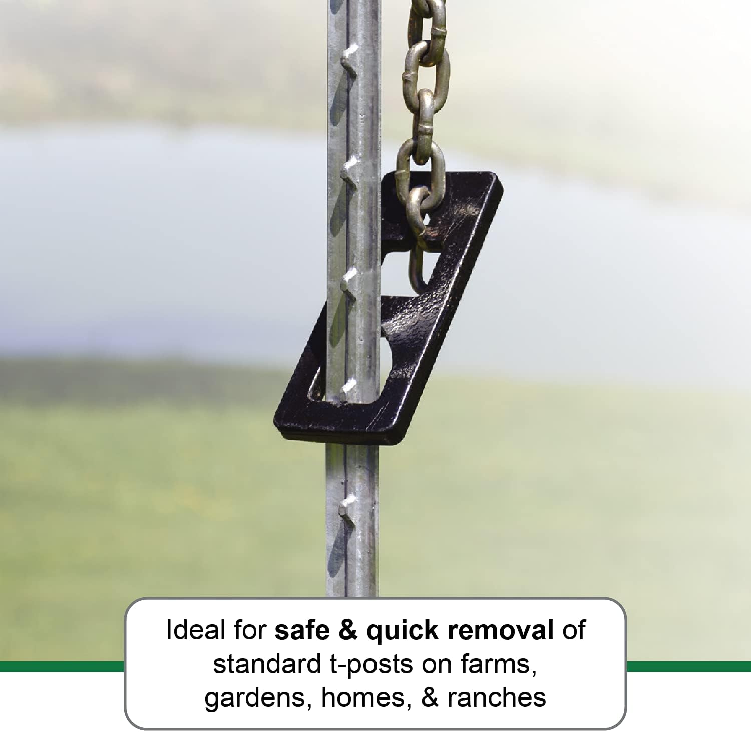 Powerfields T Post Puller - Heavy-Duty Farm & Garden Equipment for Quick Removal of T Posts (Black)