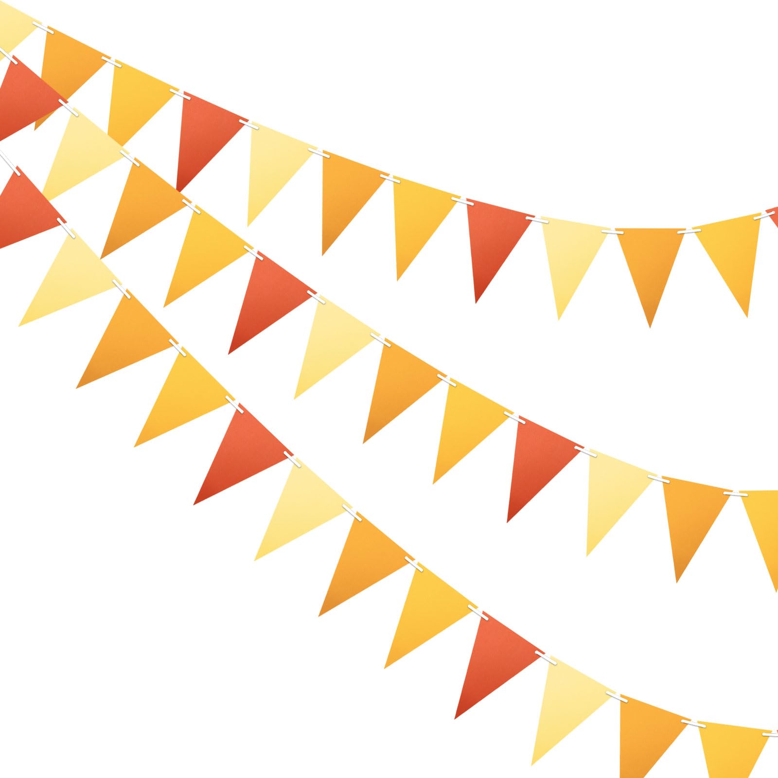 49FT Orange Autumn Bunting, Fall Fabric Bunting, Autumn Decorations
