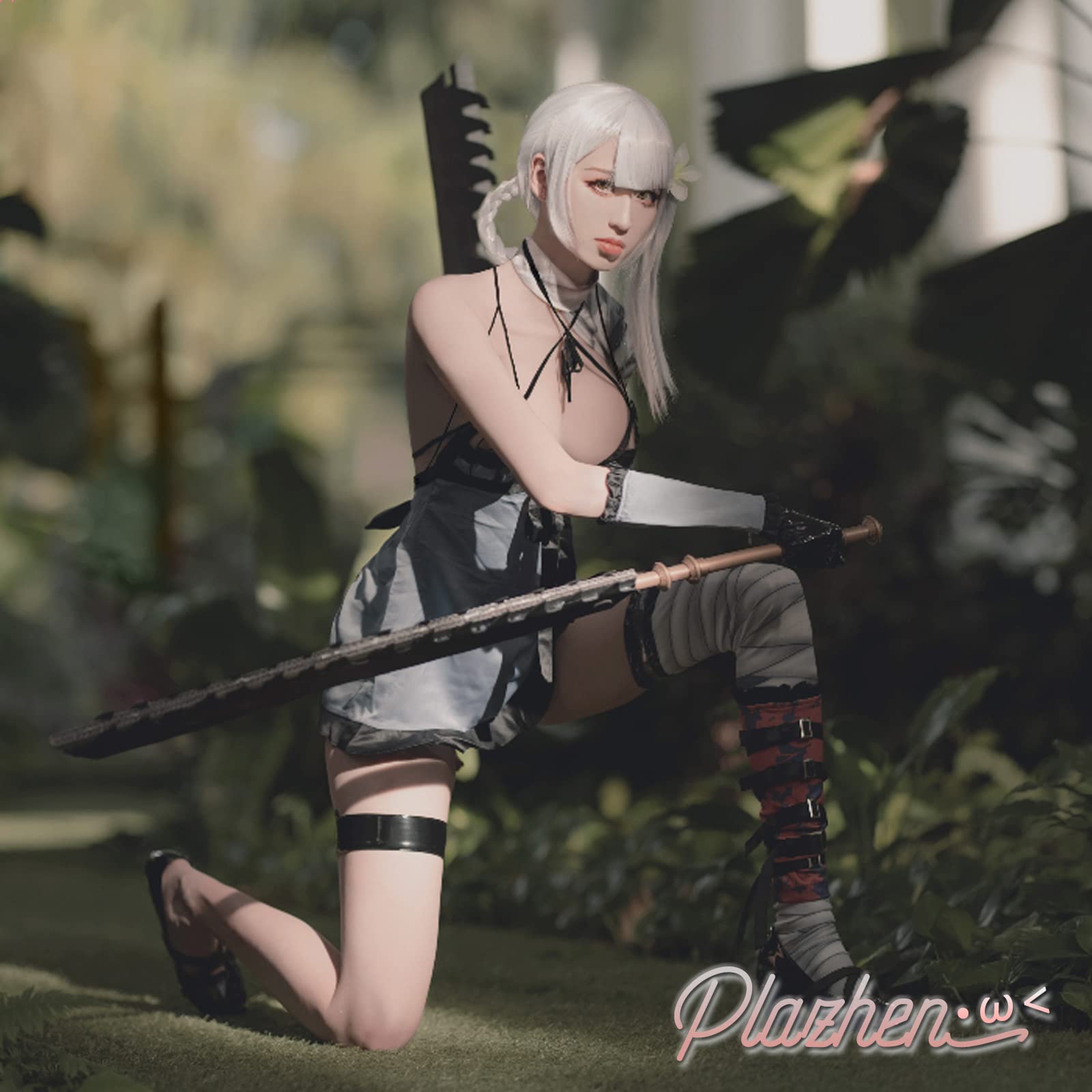 Amazon | Plazhen カイネ コスプレ 衣装 ウィッグ 武器 フルセット 