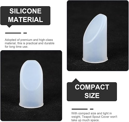 Miniatura 6 de Cabilock 4 protectores de boquilla de tetera de silicona para tetera, cubierta de boquilla para tetera, a prueba de goteo y a prueba de fugas