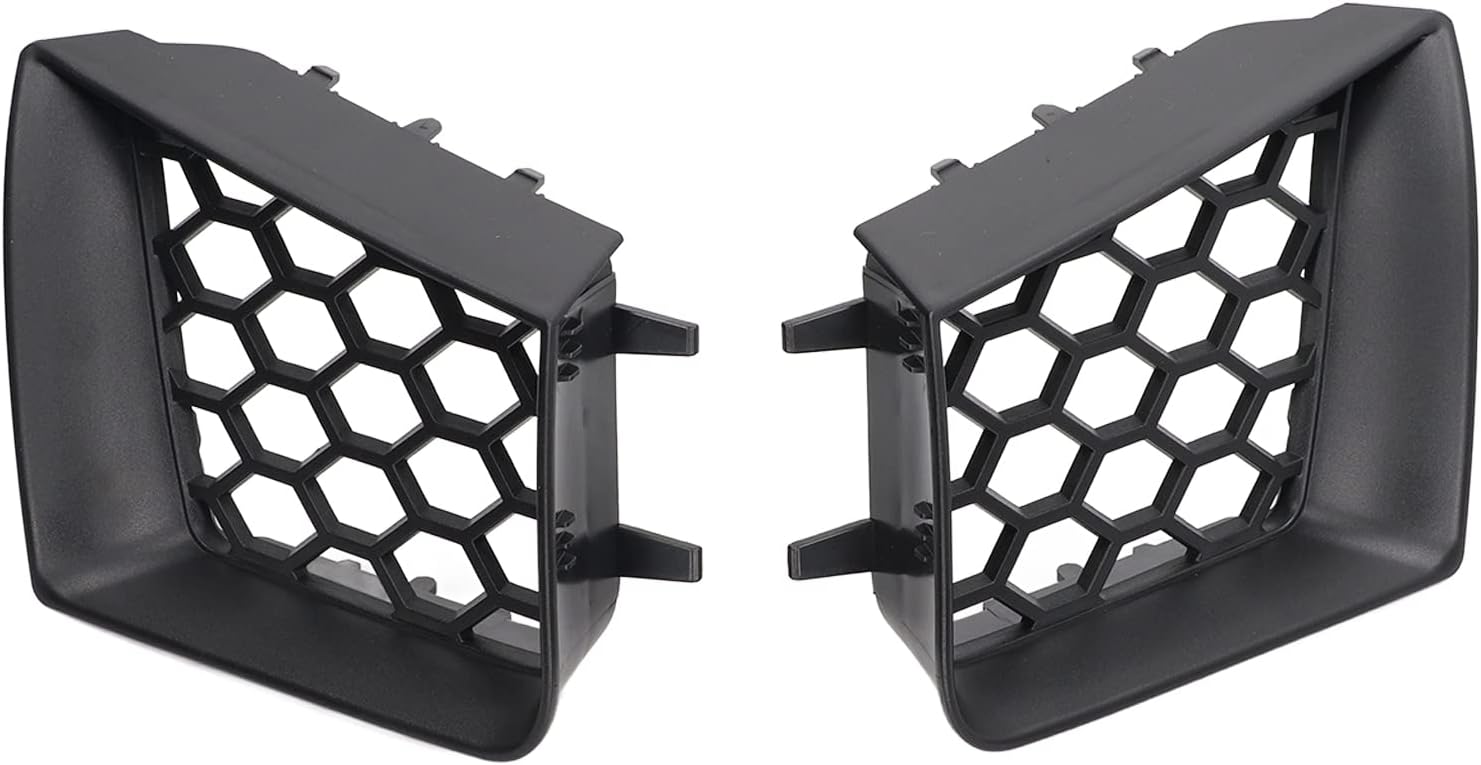 Front Upper Kidney Grille, 2pcs Front Bumper Upper Grill Left Right Matte Black Replacement Compatible with Seat Ibiza Cordoba 6L 2002‑2009